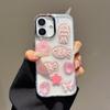 Luxurious high-end epoxy resin handcrafted 3D pink small fish phone Case, suitable for iPhone 16 Pro Max 15 14 Plus 13 12 Pro 11 shockproof Cover