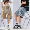 Sommer Lose Shorts Paar Beliebte Vielseitige Casual Gerade Capris Herren Blume Ölgemälde Strand Shorts