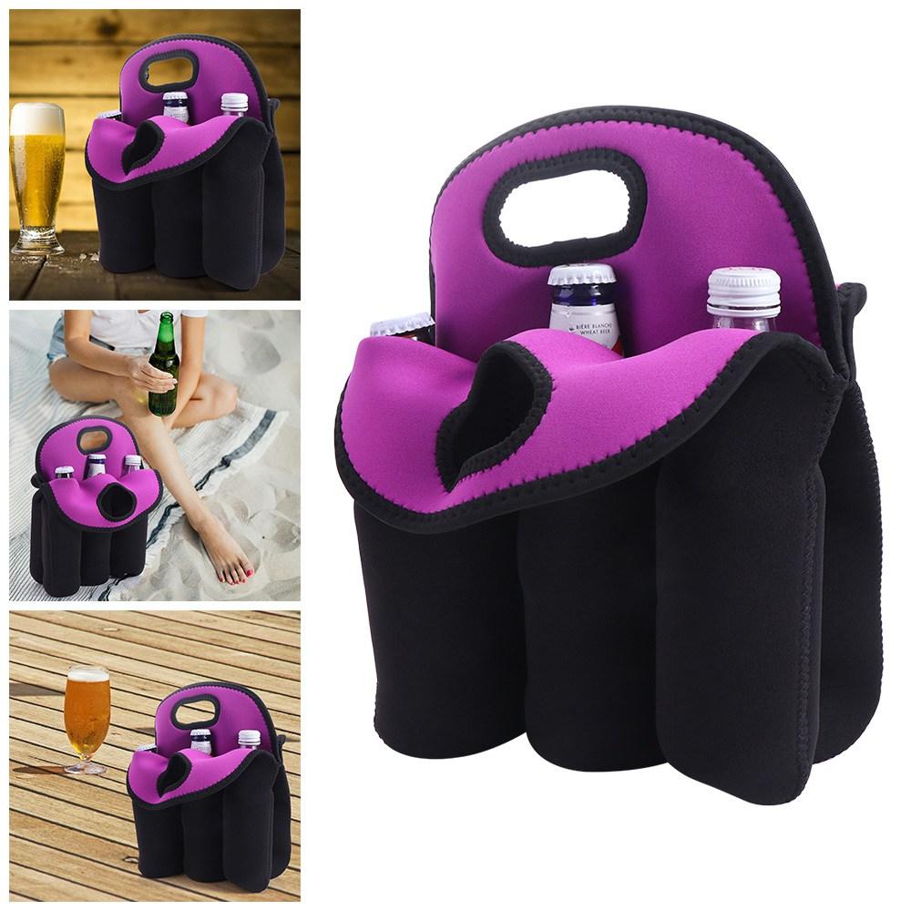 6 Bottles Can Carrier Tote Neoprene Beer Carrier Tote Bag Beer Bottle Holder Wine Accessories