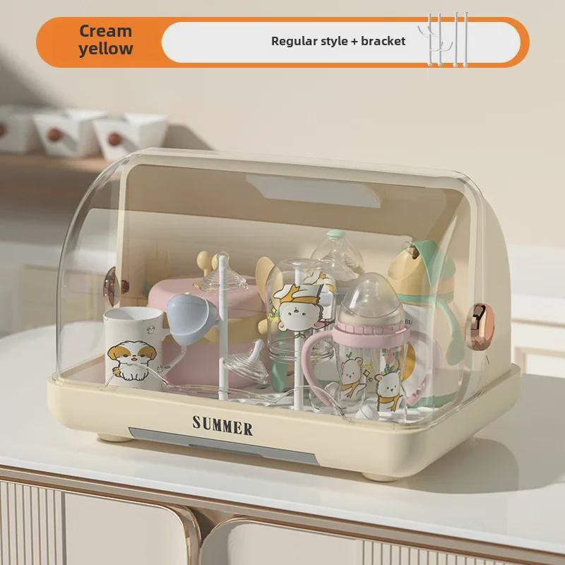 Staubdichtes Aufbewahrungsregal für Babyflaschen und Tassen – Organizer für Küchenschüsseln und Essstäbchen