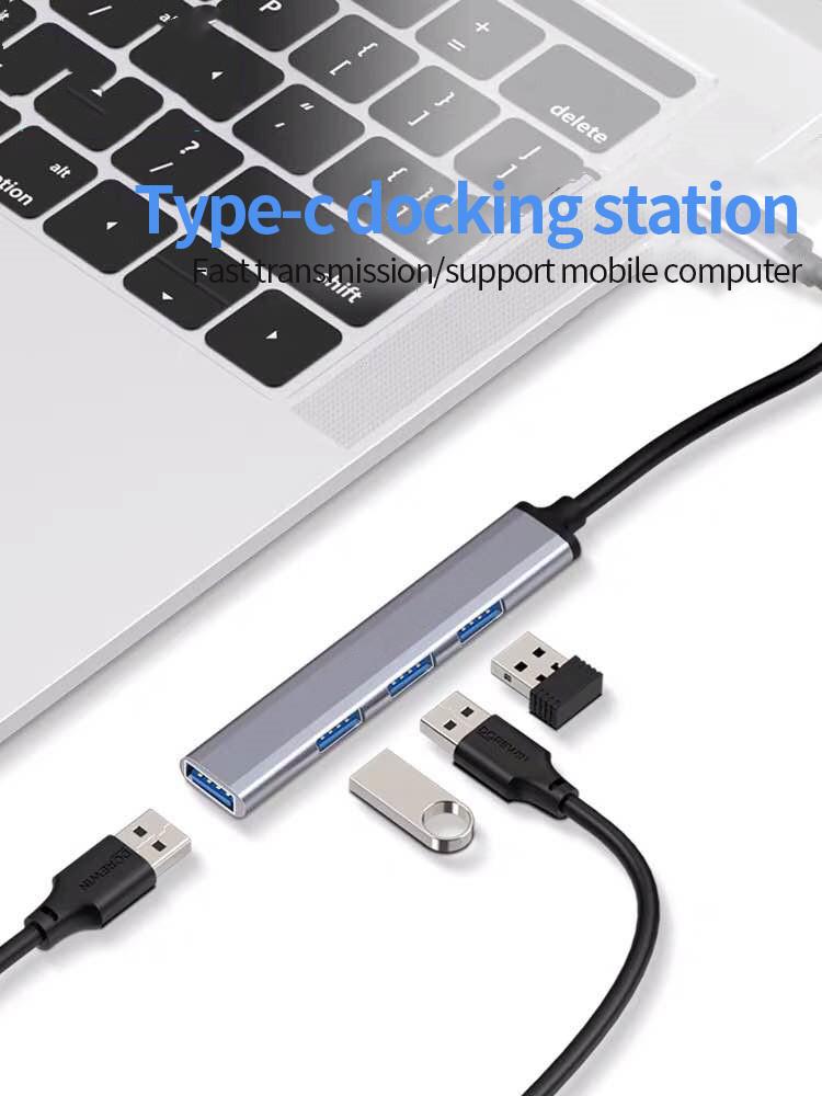 Mini-USB-Hub-Erweiterungen, 4-Port-USB 3.0-Hub 2.0-Hub, USB-Adapterstation, ultradünner tragbarer Daten-Hub, USB-Splitter