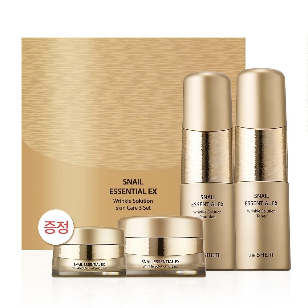The Saem BaSic Skincare 3 Pack Snail Solution Ex Wrinkle S