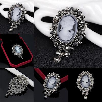 Vintage Cameo ve viktoriánském stylu Wedding Party Women Přívěsek Brož Pin