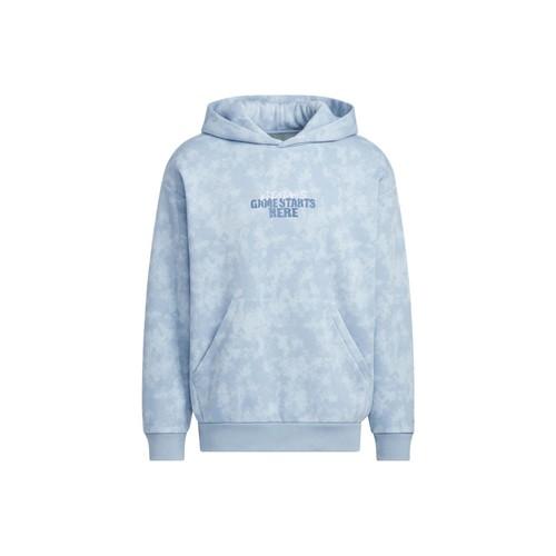 adidas Sports Printed Fleece-Lined Hoodie for Men, Sky Blue M небесно-голубой