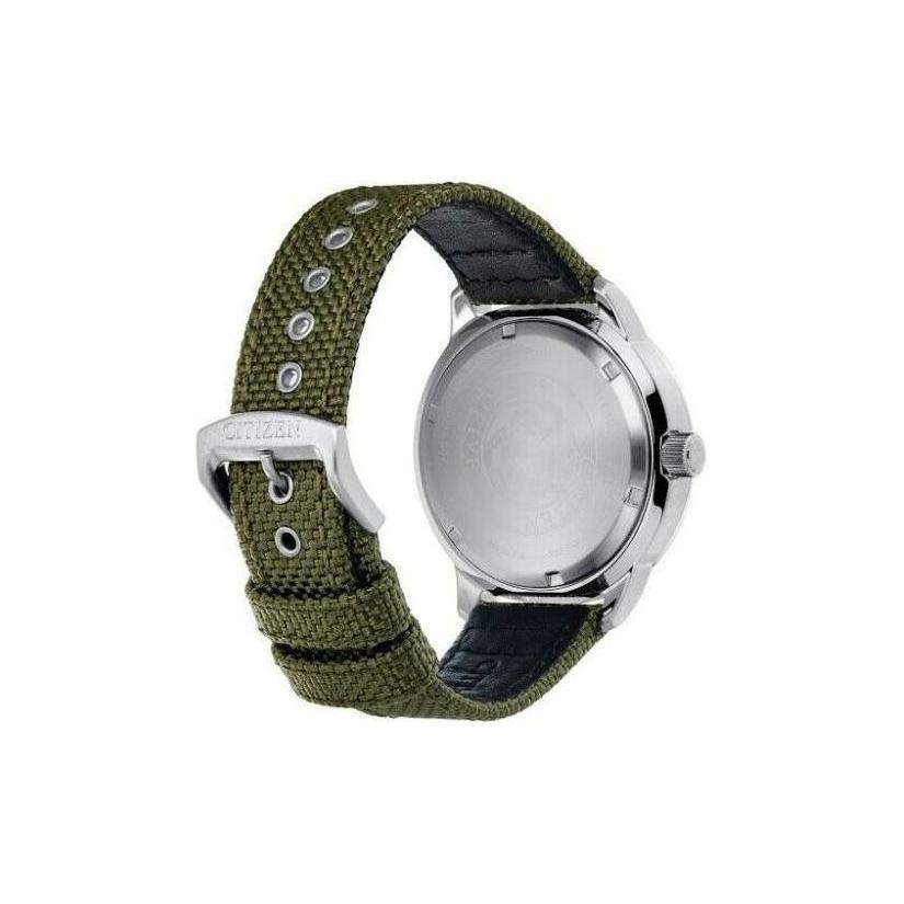 Citizen Quartz Movement Nylon Strap Watch Men's Watches Green Dial BI1041 06X BI1041-06X