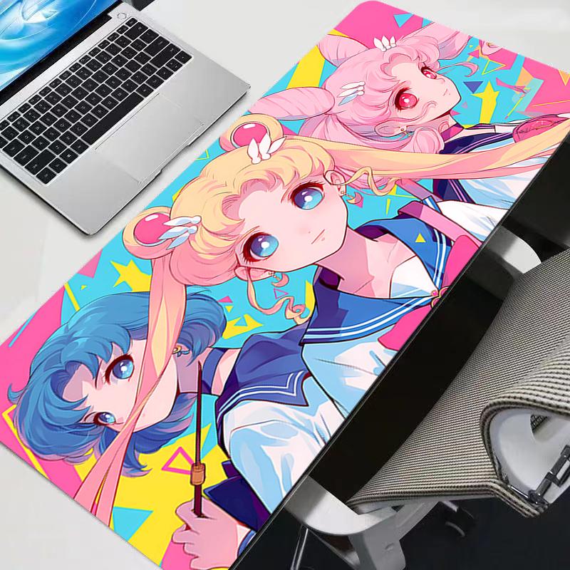Large Mouse Pad Office Desk Mats PC Gaming Accessories Kawaii MousePads SSailor Moon Designed specifically Laptop Keyboard Mat