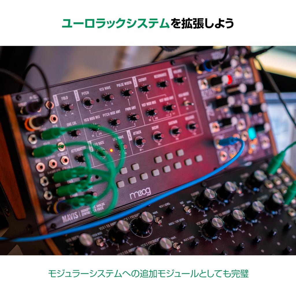 MOOG Mavis Standalone Analog Synthesizer Kit with Keyboard Includes Analog Envelope Wave Folders and Dust Cover Semi-Modular Oscillators, Filters,