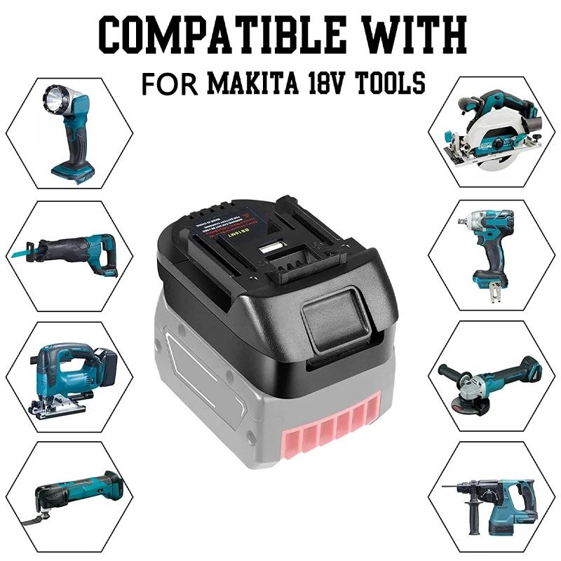 1/2Pcs BS18MT Battery Converter For Bosch 18V Li-ion Battery Converted To For Makita 18V Power Tool With USB Adapter