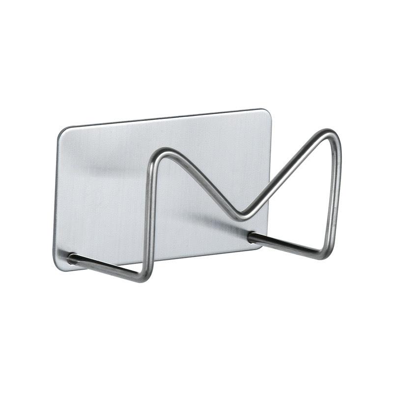 Stainless Steel Sponge & Scouring Pad Holder - Punch-Free Kitchen Draining Rack for Sponge, Spoon, and Shovel Storage