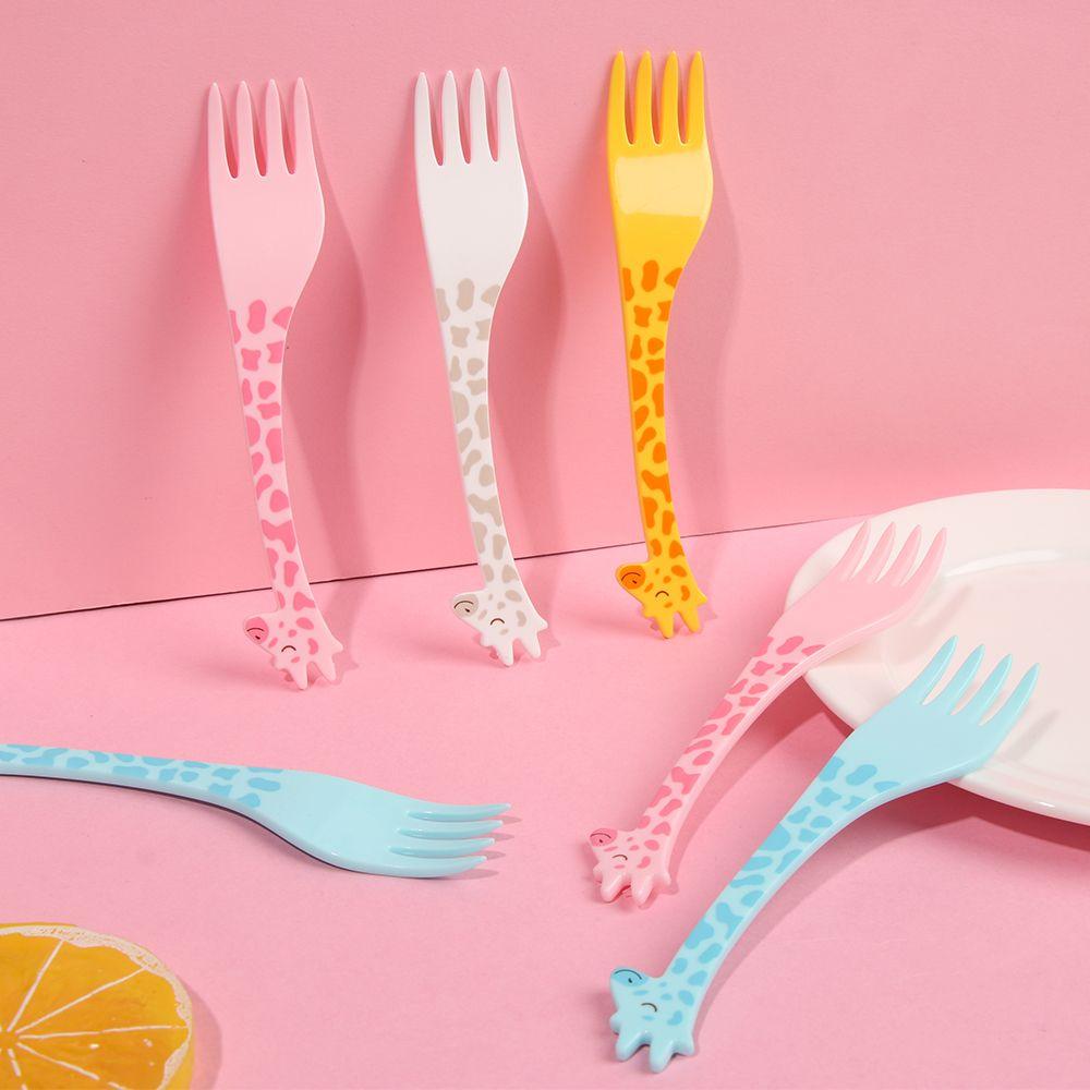 Salad Snack Cake Dessert Pick Toothpick Fruit Tableware 12 Pcs/Set Giraffe Cartoon
