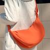 New Simple and Casual Solid Color Nylon Large Capacity Men Women's Dumpling Bag Shoulder Bag for Travel and Commuting Unisex Hobo Bags