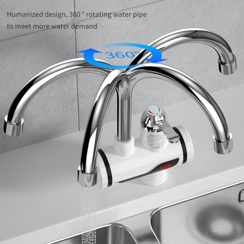 3000W High Power Household Electric Faucet Kitchen Instant Heating Water Faucet Intelligent Digital Water Heater