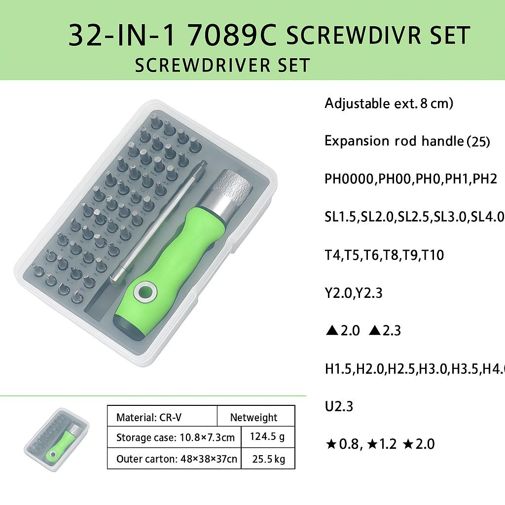 32 In 1 Magnetic Screwdriver Set, Precision Multifunction Repair Tool Kit for Phone, Laptop, Watch, Portable Mini Torx Bit Set