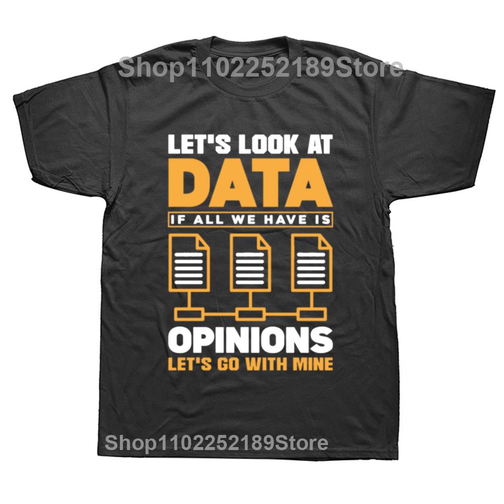 Funny Analytics Data Science Graphic Tshirt Men Women's Fashion Casual Oversized T-shirts Men's 100% Cotton T Shirt