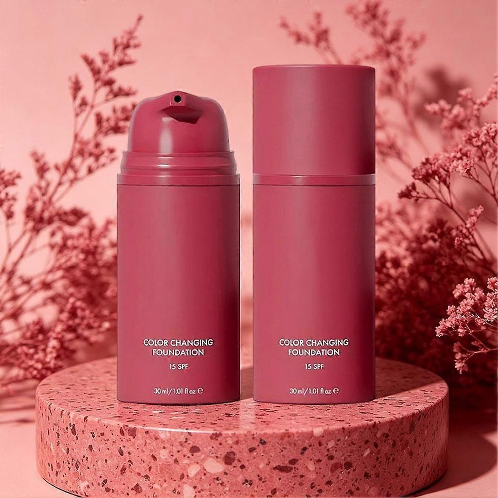 Fondotinta Liquido 30ml Che Cambia Colore con Spf 15 Che Si Adatta al Tuo Tono di Pelle per un Finish Naturale e Traspirante