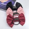 Korean Retro Satin Large Bow Elastic Hair Tie – Multi-Color Versatile Hair Accessory for Girls