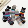 5 Pack Womens Socks Vintage Winter Soft Warm Cold Knit Wool Socks