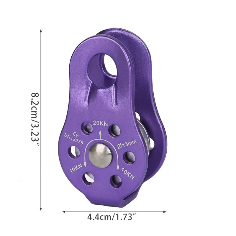 Aluminum Alloy Fixed Single Pulley Great for Rappelling Tree Climbing Strap