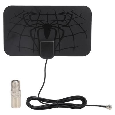 Antenne de réception de signal d'antenne TV HD numérique intérieure noire VHF170 ?240 MHz UHF470 ?860 MHz