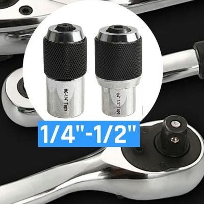 Tap Socket Ratchet Tap Wrench 3/8 Inch Drive Hand Tool 1/4-1/2 Taps, 0-1/2 Taps Tapping Socket Set Tap Socket Adapter