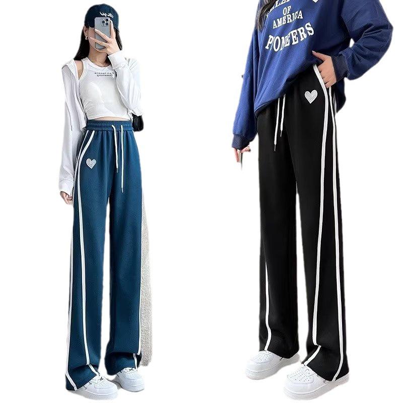Women's Summer 2024 Wide-Leg Sweatpants: Casual, Loose, Straight-Leg Sports Pants