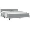 VidaXL Lit à ressorts avec matelas gris clair 200x200 cm tissu 3338713