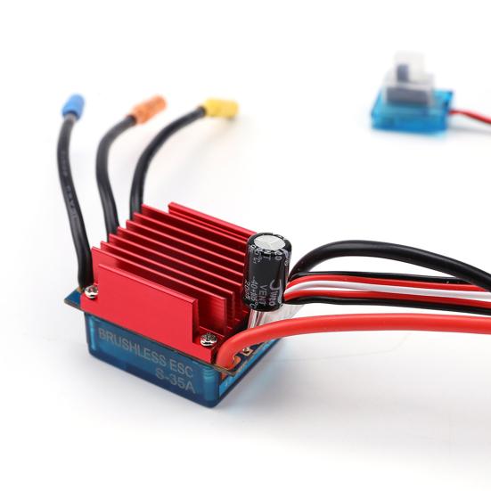 Waterproof Running 35A Brushless ESC Electric Speed Control for 1/14 1/16 RC Car