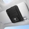 Car Sun Visor Organizer Storage Bag Card Sunglasses Clip For Tesla Cybertruck Roadster Coil SpaceX Highland Modele 3 S X Model Y