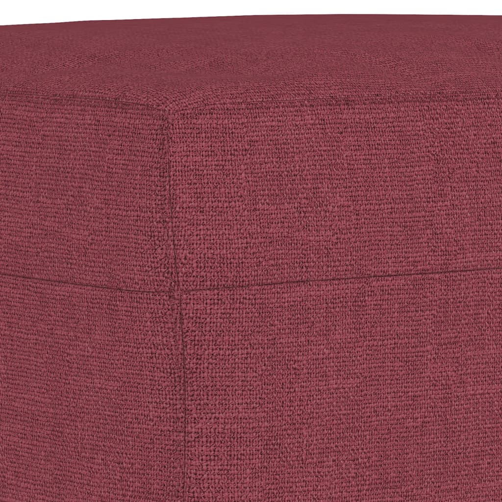 3 Piece Sofa Set Burgundy Fabric