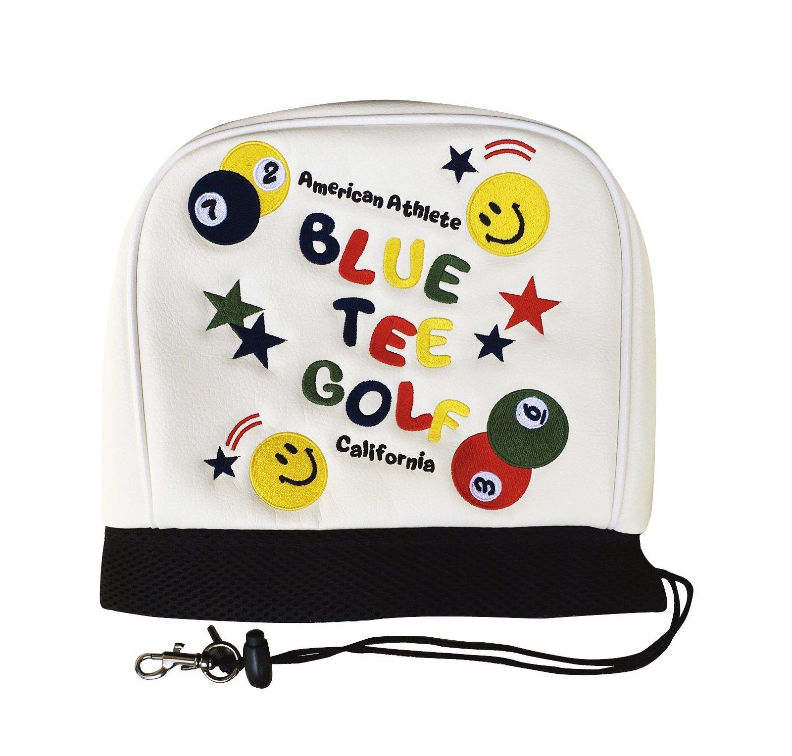 

BLUE TEE GOLF California [SMILE & PINBALL] High quality embroidery finish Cat Hand Headcover (White (off-white), Smile Type (for iron))