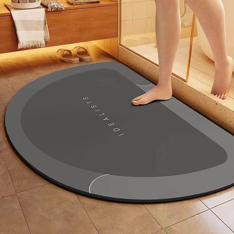 Minimalist Non-Slip Diatomaceous Earth Bath Mat - Absorbent Bathroom or Entrance Doormat