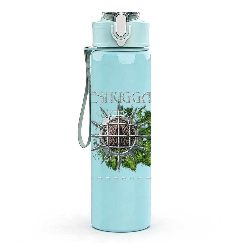 1PC Green Leaf Ornate Circle Vintage Print 750ml Portable Sports Water Bottle Leakproof Gym Outdoor Travel Drink Cup