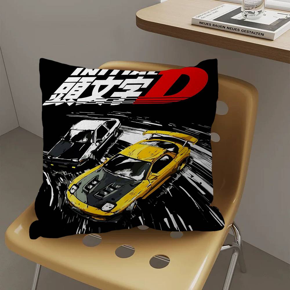 Anime Initial D Pillow Cushion Cover Pillowcase Living Room Sofa Home Decor Customized