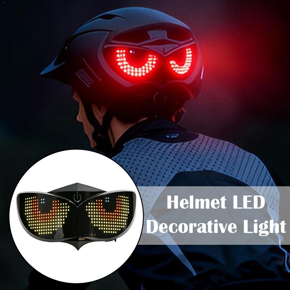 Helm LED Decoratieve Verlichting RGB Dynamische Expressieverlichting Universeel voor Fietsen en Motoren APP Bediening Duivels Oog Verlichting
