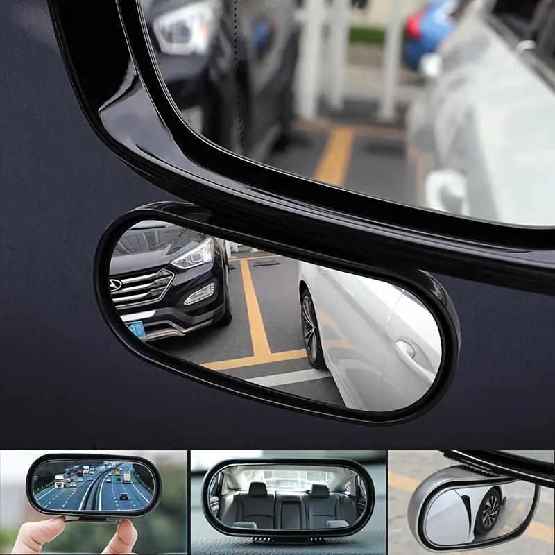 2Pcs Car Mirror 360 Degree Adjustable Wide Angle Side Rear Mirrors Spot Snap Way For Parking Auxiliary Rear View Mirror чёрный