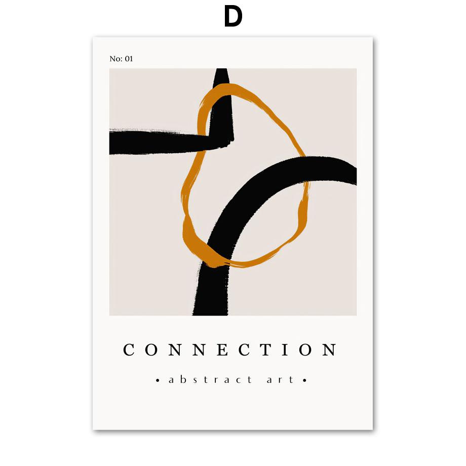 Schilfpflanzen Strand Boho Abstrakt Linien Kürbis Poster und Drucke Beige Wandkunst Leinwandmalerei für Wohnzimmer Heimdekoration