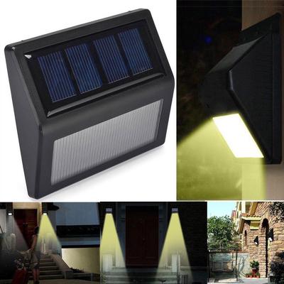 LED Solar Power Light Sensor Wall Light Garden Step Stair  Lights Lamp