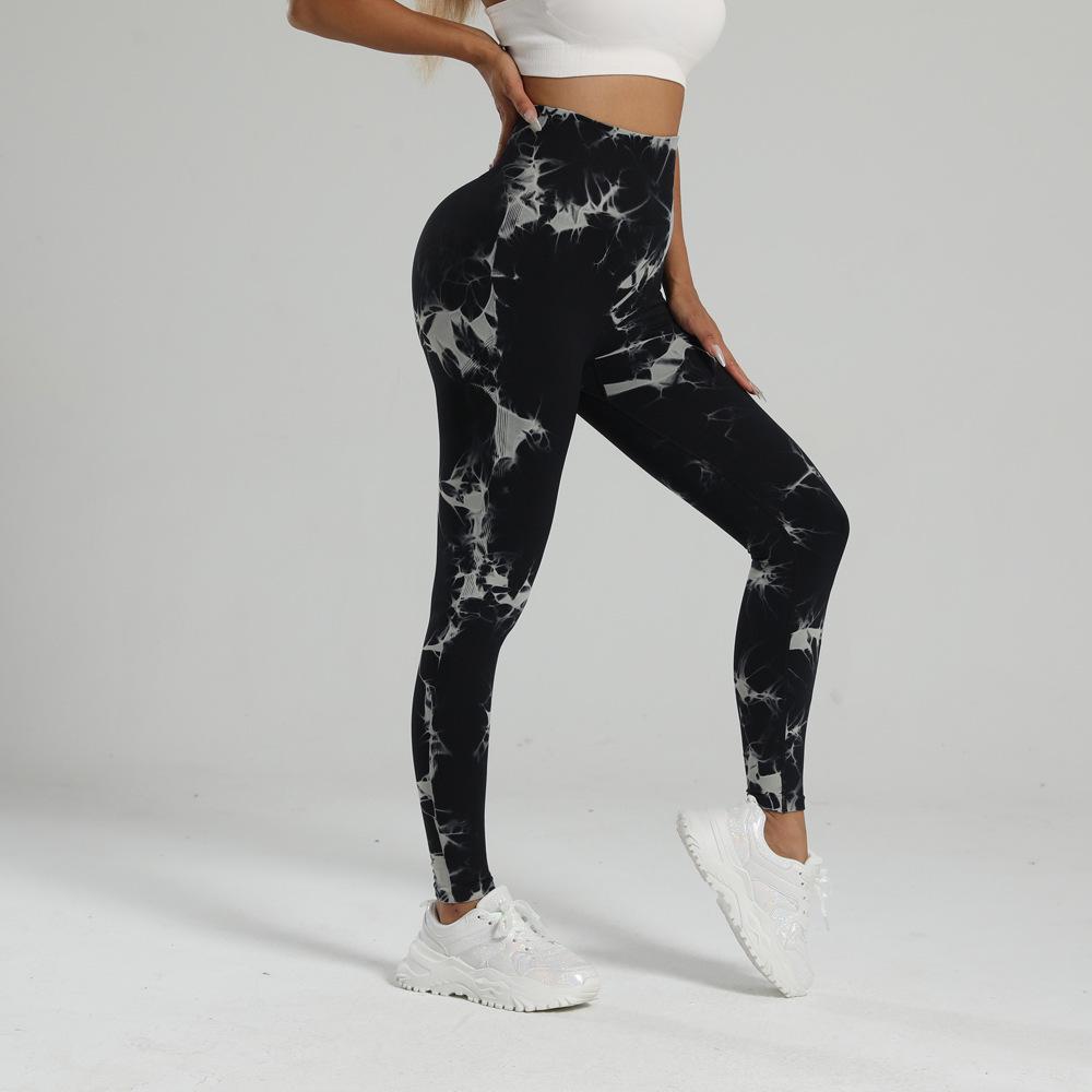 

New Arrival: Women s High-Waist Tie-Dye Yoga Leggings - Hip Lifting and Peach-Enhancing Small