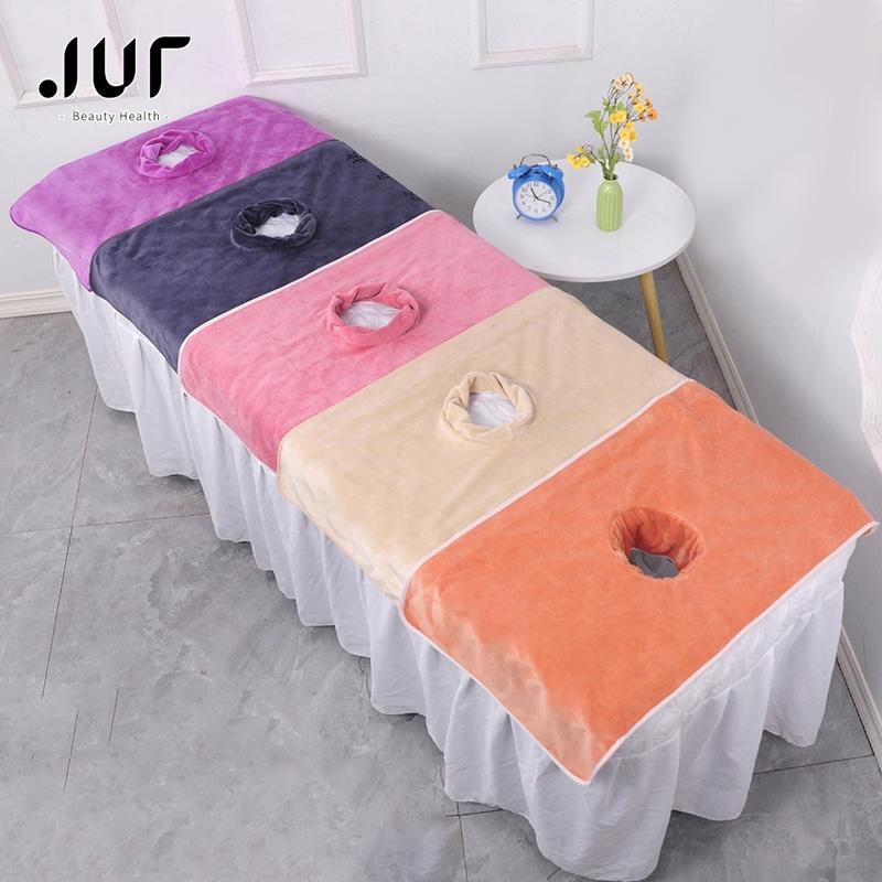 40x80cm Thickened Beauty SPA Massage Table Planking Face Towel With Hole For Hospital Hotel Beauty Salon