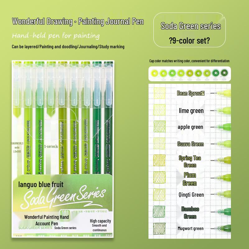 Warm Yellow Series Blue Fruit Neutral Pen: New Color for Student Planning and Children's Doodling