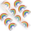 500 Stück/Rolle Laser Regenbogen Aufkleber Etiketten Dekoration Handkonto Kreatives Versiegeln Selbstklebende Aufkleber Versiegelungs Etiketten