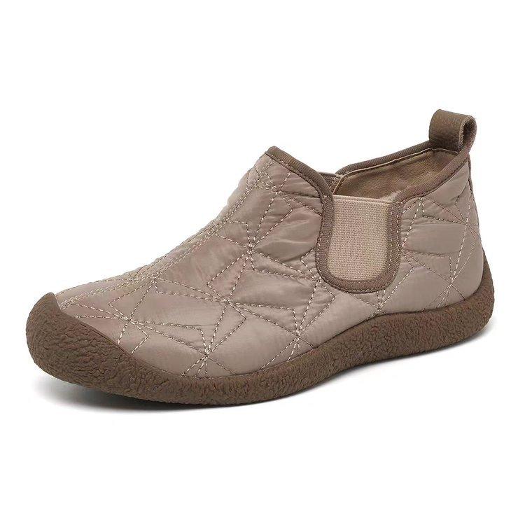 2024 winter new high-top cotton shoes soft-soled non-slip mother shoes piled thickened lightweight casual fashion snow boots