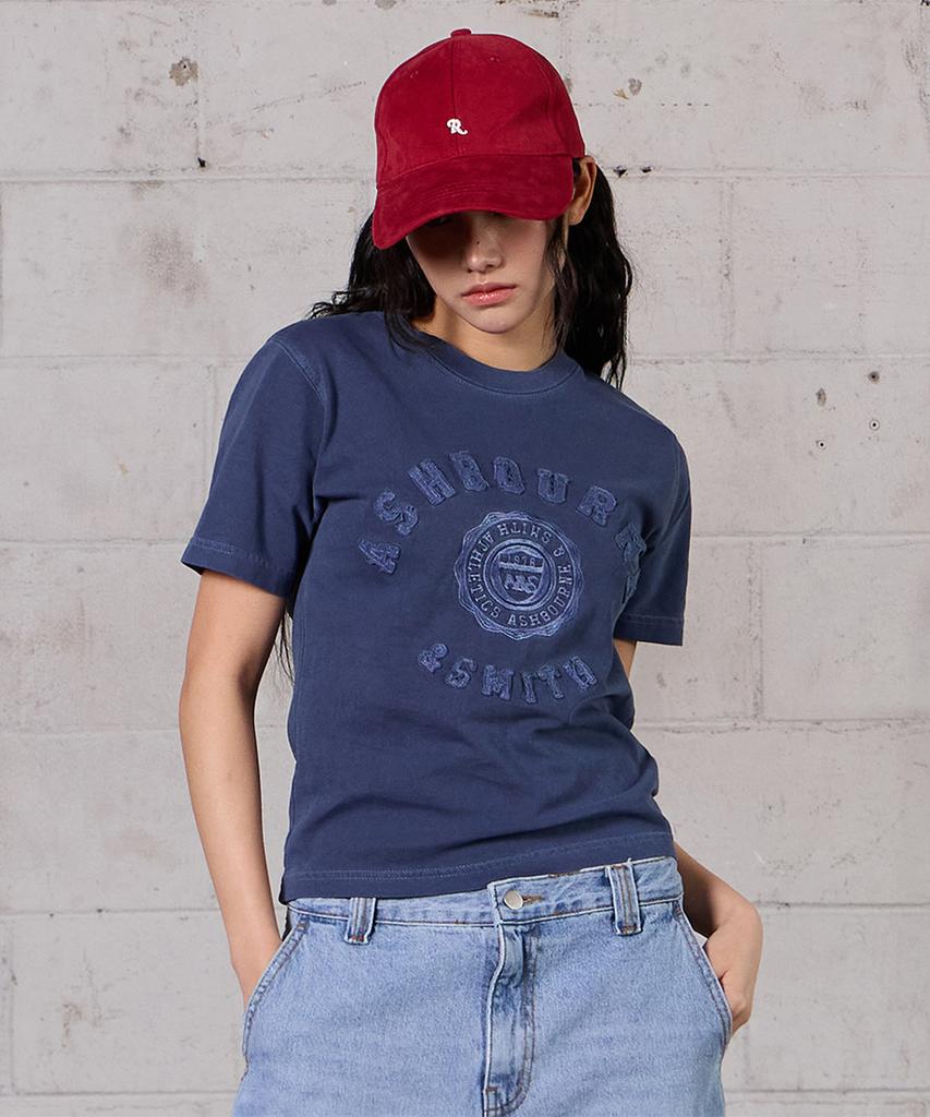 Aeswibon&Seumiseu [Women] Athl Pigment Short Sleeve T-Shirt Ash1006_Dark Blue