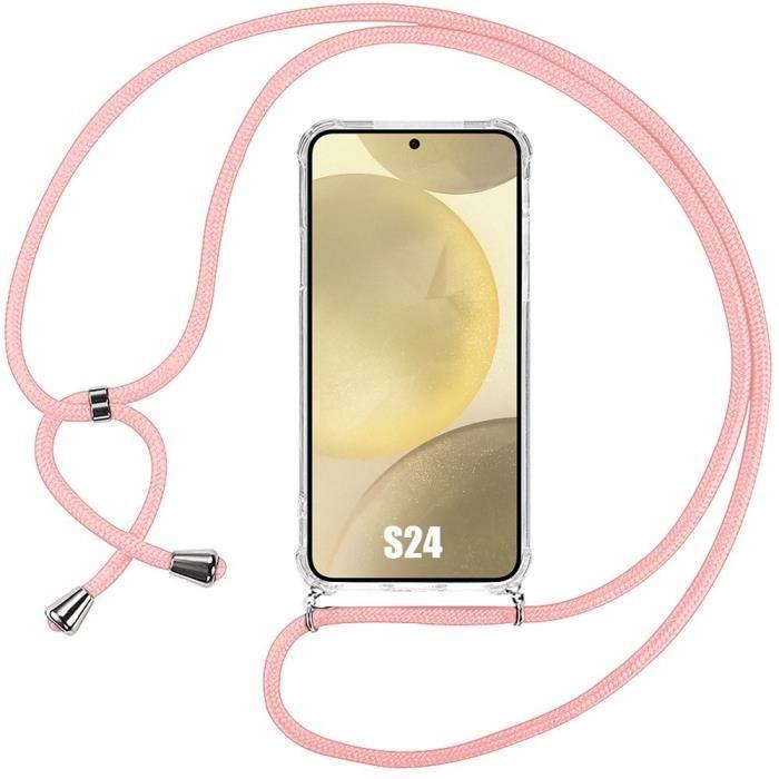 Coque - samsung - galaxy s24 - protection transparente - cordon léger - souple