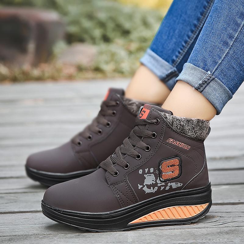 Winter Velvet Warm High Top Women's Cotton Shoes Rocking Shoes
