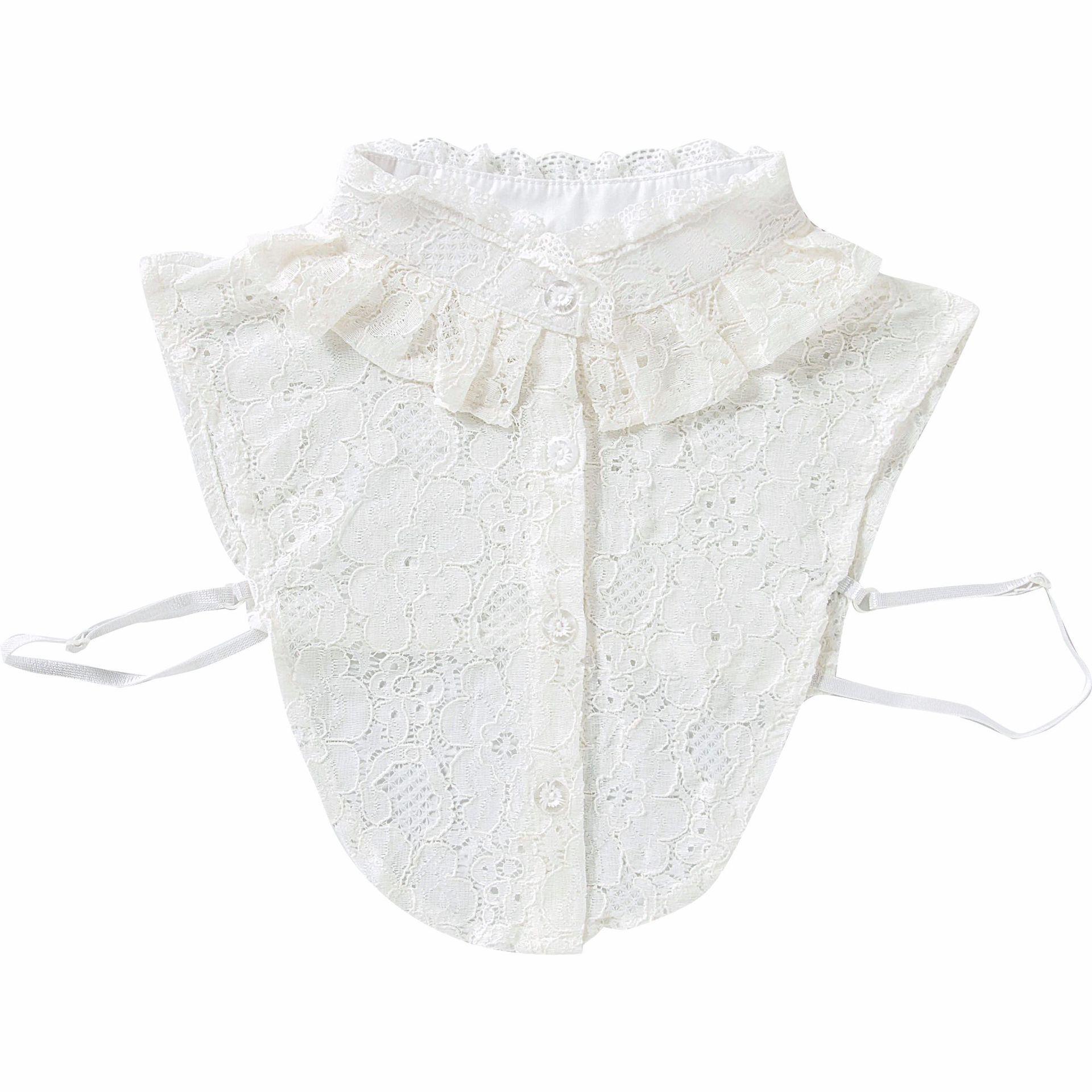 

Вышитые ложные воротники из хлопка, регулируемые съемные женские ложные воротники, блузка, топ, половина рубашки, украшения, одежда, аксессуары