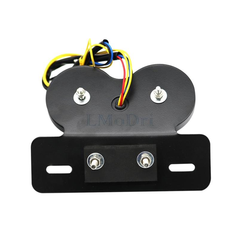 LMoDri 12V Plastic Generic Durable Motorcycle Light Turn Signal Brake Dual LED Light Twin Light Integrated Tail