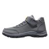 Men's Waterproof Leather Walking Shoes - Velvet Lined, Non-Slip, Warm Winter Casuals for Middle-Aged and Elderly.