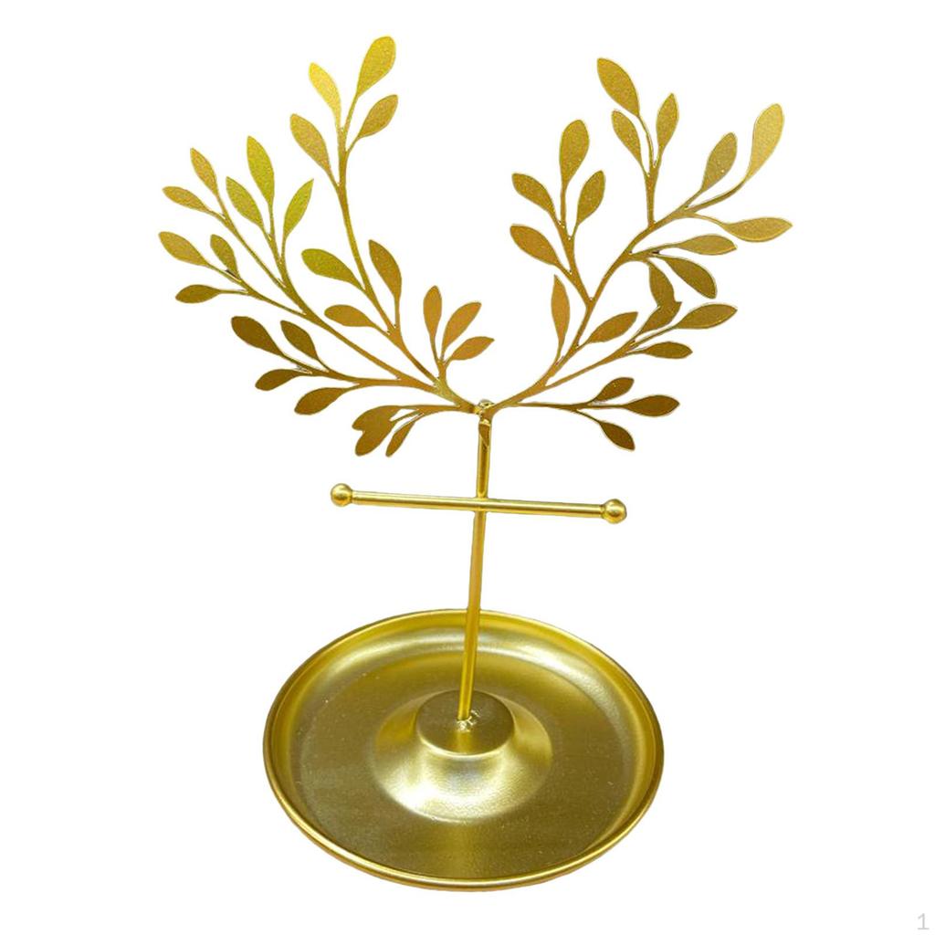 Creative Jewelry Stand, Multifunctional Earrings Hanger Round Tray Organizer Trinket Holder