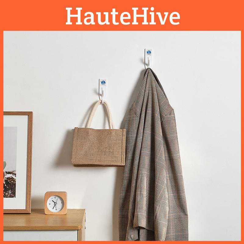 Wall Hooks Sticky Abs Double Hook No Drill For Kitchen Decoration Stylish Tool